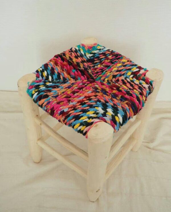 Tabouret Marocain en Bouchrouit Fait à la Main – Image 6