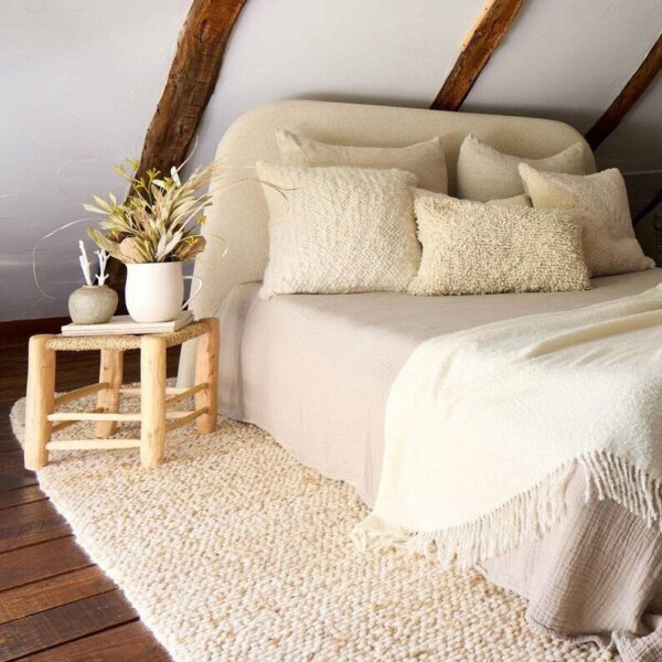 Tabouret en Bois Tissé à la Main – Image 11