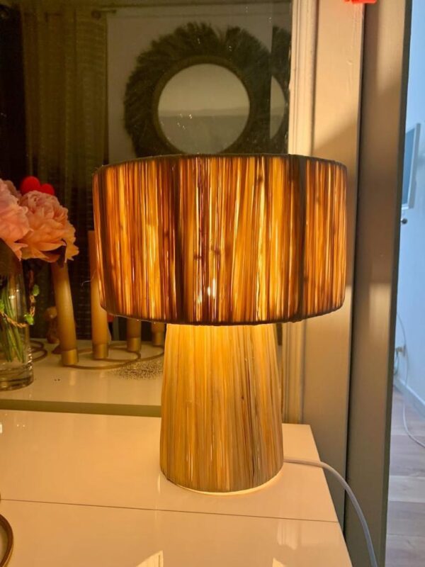 Lampe à Poser Marocaine en Raphia – Image 6
