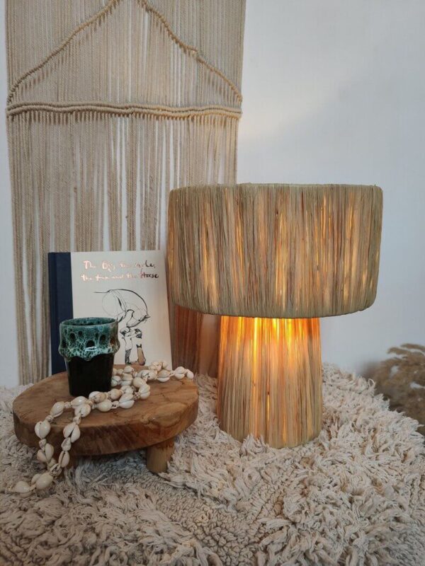 Lampe à Poser Marocaine en Raphia – Image 4