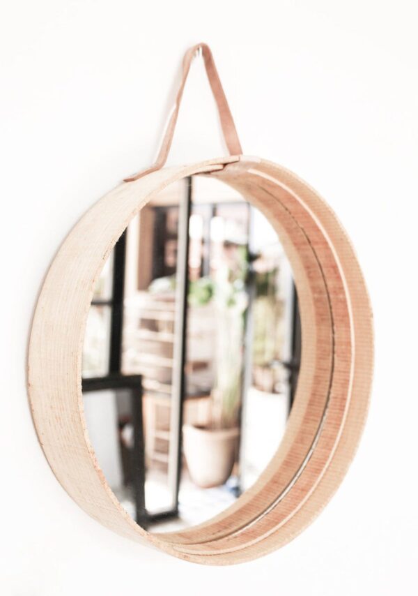Miroir Rond Tara en Bois – Image 3