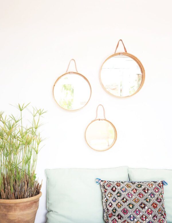 Miroir Rond Tara en Bois – Image 5