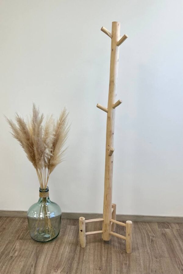 Portant à Vêtements et Porte-Manteau en Bois Fait Main – Image 6