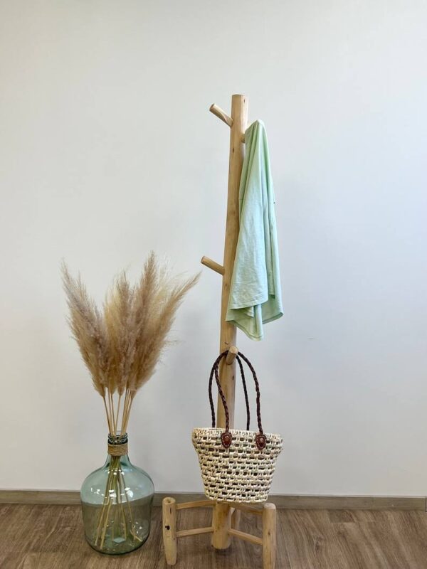 Portant à Vêtements et Porte-Manteau en Bois Fait Main – Image 7