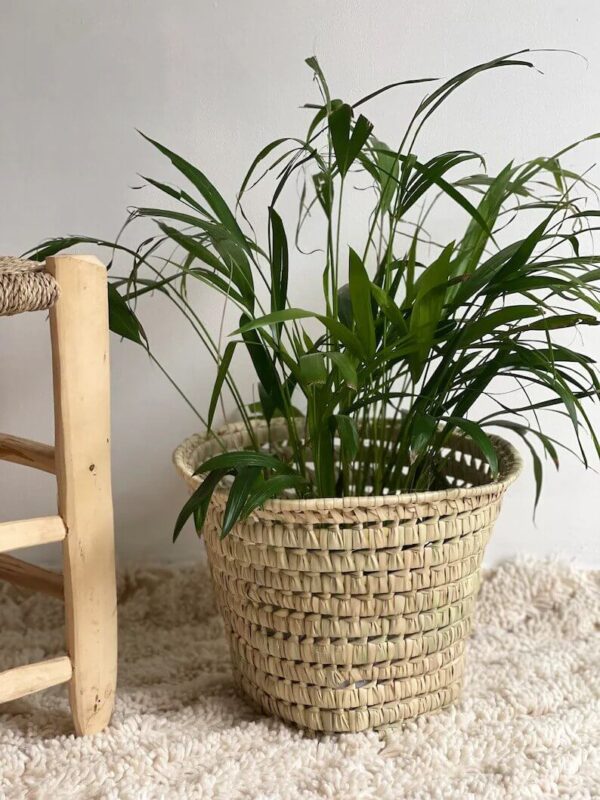 Cache-pot en feuilles de palmier – Vase naturel