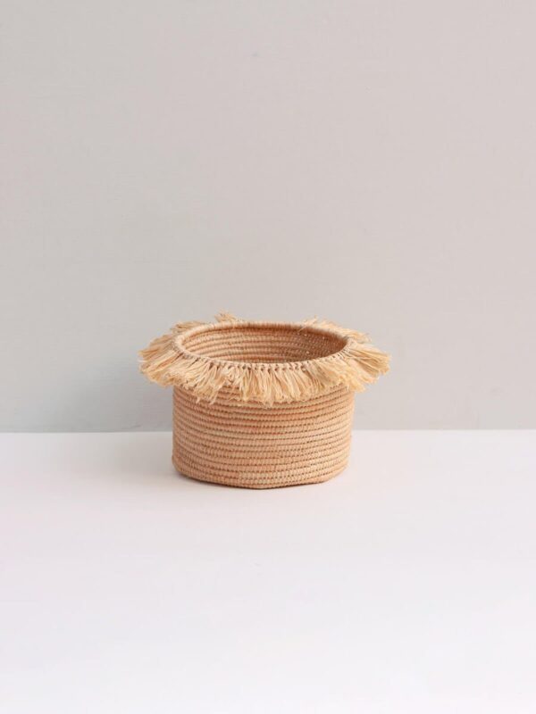 Pots de Rangement en Raphia Faits Main avec Pompons – Image 13