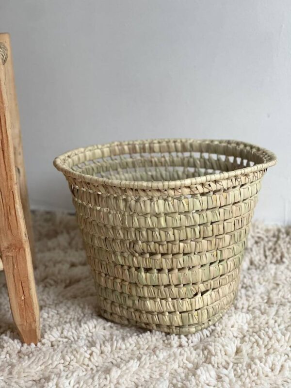 Cache-pot en feuilles de palmier – Vase naturel – Image 5