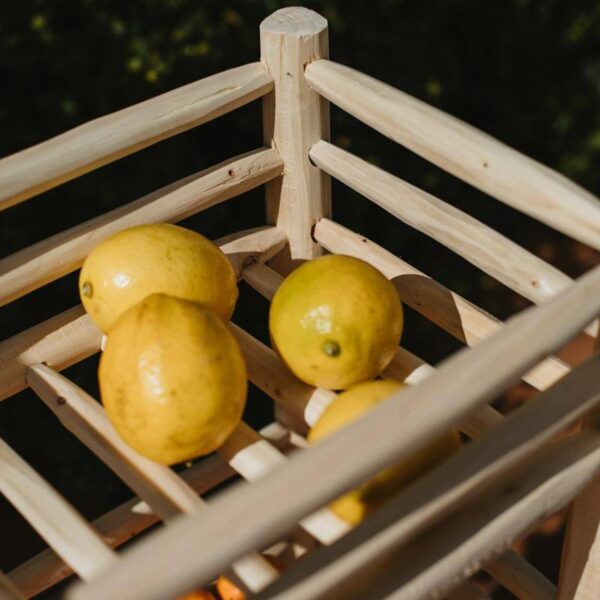 Desserte Artisanale en Bois Naturel à 3 Étagères – Image 2