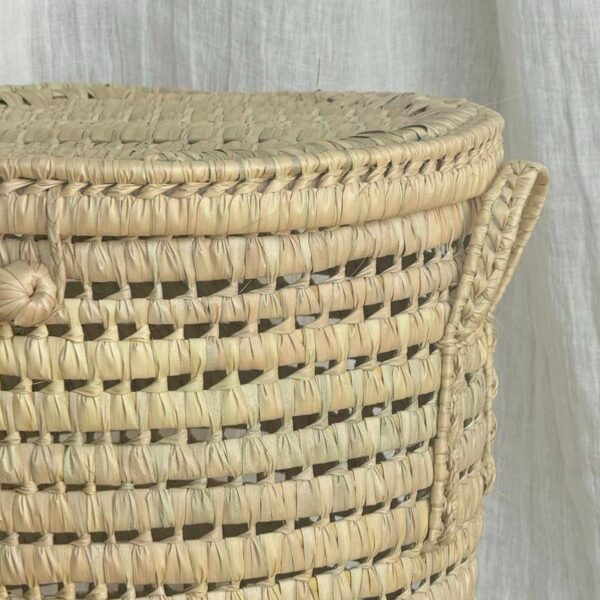 Panier à Linge en Feuille de Palmier Tissé à la Main – Image 4