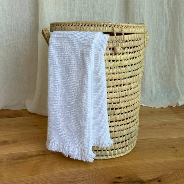Panier à Linge en Feuille de Palmier Tissé à la Main – Image 3