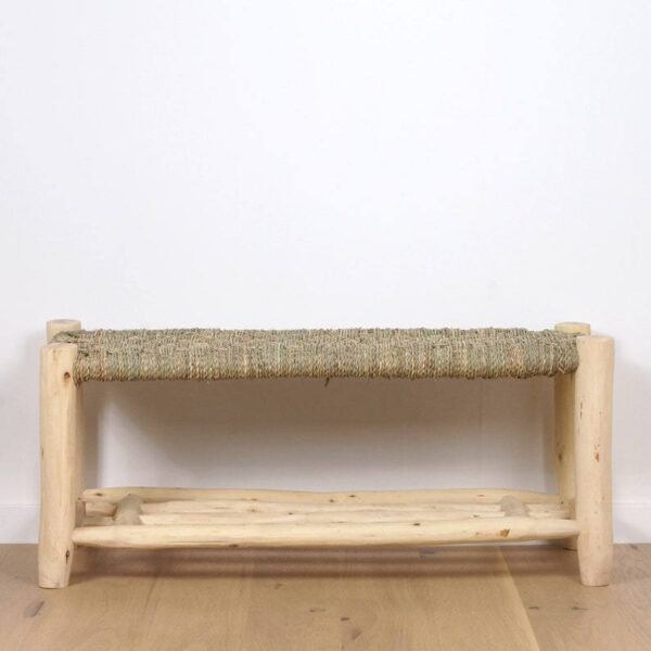 Banc Marocain en Bois avec Rangement pour Chaussures – Image 5