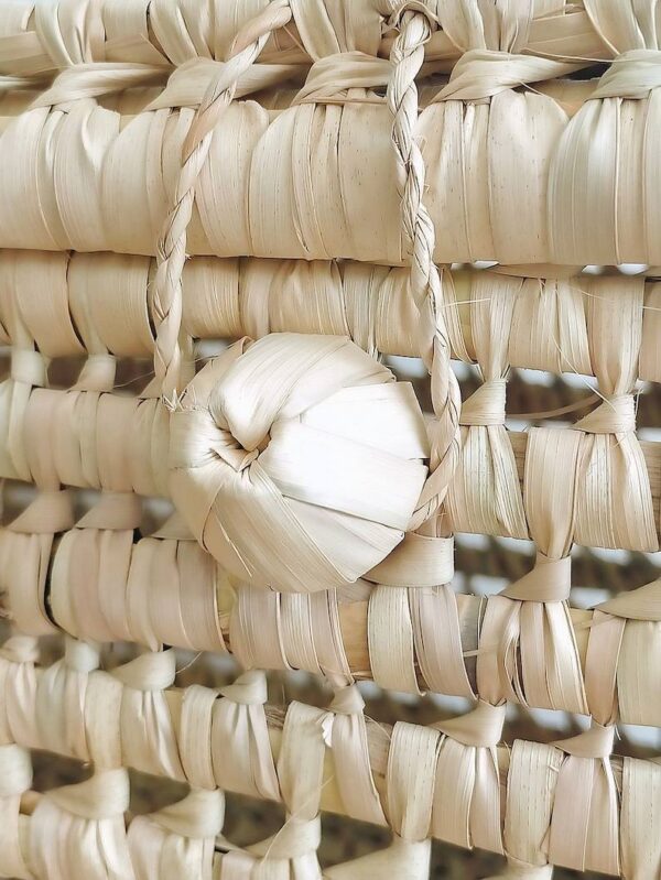 Coffre de Rangement en Feuille de Palmier Tissé à la Main – Image 6