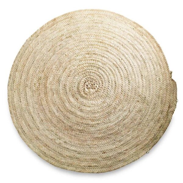 Tapis Rond en Paille Tissé à la Main – Image 3