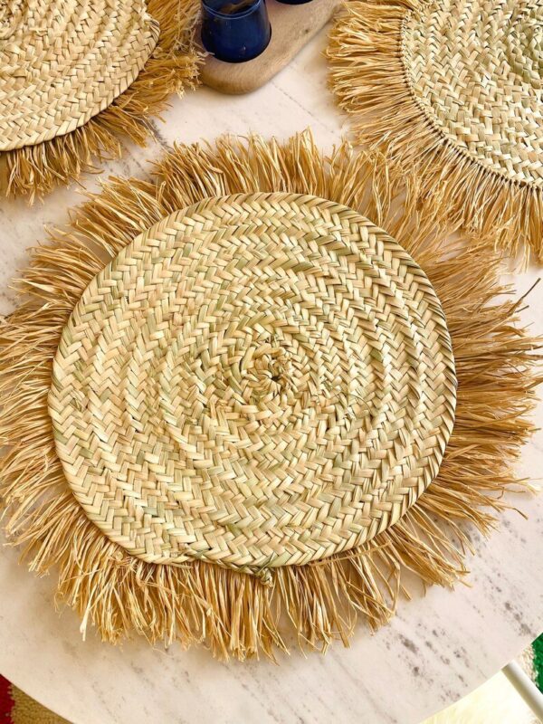Set de Table X6P Rond en Feuilles de Palmier – Image 2