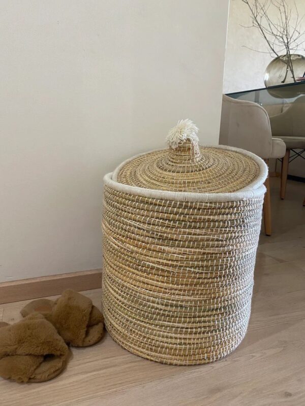 Panier à Linge en Feuille de Palmier Naturelle – Image 7