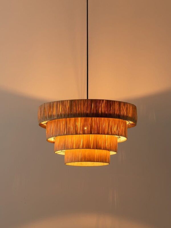 Lampe Suspendue Marocaine Fait Main en Raphia