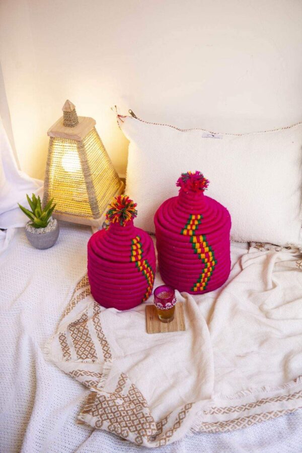 Lampe de Table Marocaine Ronde en Paille – Image 4